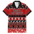 Personalised New Zealand Christmas Family Matching Short Sleeve Bodycon Dress and Hawaiian Shirt Aotearoa Kiwi Meri Kirihimete Red Version - Wonder Print Shop