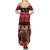 Personalised New Zealand Christmas Family Matching Summer Maxi Dress and Hawaiian Shirt Aotearoa Kiwi Meri Kirihimete Red Version - Wonder Print Shop