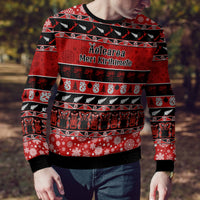 Personalised New Zealand Christmas Ugly Christmas Sweater Aotearoa Kiwi Meri Kirihimete Red Version - Wonder Print Shop