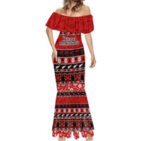 Personalised New Zealand Christmas Mermaid Dress Aotearoa Kiwi Meri Kirihimete Red Version - Wonder Print Shop