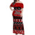 Personalised New Zealand Christmas Off Shoulder Maxi Dress Aotearoa Kiwi Meri Kirihimete Red Version - Wonder Print Shop