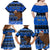 Personalised New Zealand Christmas Family Matching Off Shoulder Maxi Dress and Hawaiian Shirt Aotearoa Kiwi Meri Kirihimete Blue Version - Wonder Print Shop