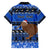 Personalised New Zealand Christmas Family Matching Off Shoulder Maxi Dress and Hawaiian Shirt Aotearoa Kiwi Meri Kirihimete Blue Version - Wonder Print Shop