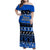 Personalised New Zealand Christmas Family Matching Off Shoulder Maxi Dress and Hawaiian Shirt Aotearoa Kiwi Meri Kirihimete Blue Version - Wonder Print Shop
