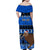Personalised New Zealand Christmas Family Matching Off Shoulder Maxi Dress and Hawaiian Shirt Aotearoa Kiwi Meri Kirihimete Blue Version - Wonder Print Shop