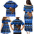 Personalised New Zealand Christmas Family Matching Puletasi Dress and Hawaiian Shirt Aotearoa Kiwi Meri Kirihimete Blue Version - Wonder Print Shop