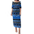 Personalised New Zealand Christmas Family Matching Puletasi Dress and Hawaiian Shirt Aotearoa Kiwi Meri Kirihimete Blue Version - Wonder Print Shop