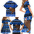 Personalised New Zealand Christmas Family Matching Short Sleeve Bodycon Dress and Hawaiian Shirt Aotearoa Kiwi Meri Kirihimete Blue Version - Wonder Print Shop