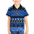 Personalised New Zealand Christmas Family Matching Short Sleeve Bodycon Dress and Hawaiian Shirt Aotearoa Kiwi Meri Kirihimete Blue Version - Wonder Print Shop