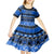 Personalised New Zealand Christmas Kid Short Sleeve Dress Aotearoa Kiwi Meri Kirihimete Blue Version - Wonder Print Shop