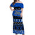Personalised New Zealand Christmas Off Shoulder Maxi Dress Aotearoa Kiwi Meri Kirihimete Blue Version - Wonder Print Shop