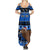 Personalised New Zealand Christmas Summer Maxi Dress Aotearoa Kiwi Meri Kirihimete Blue Version - Wonder Print Shop