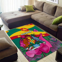 Grenada Independence Day Area Rug Gwenad Bougainvillea Flowers - Wonder Print Shop
