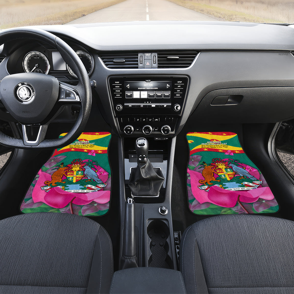 Grenada Independence Day Car Mats Gwenad Bougainvillea Flowers - Wonder Print Shop
