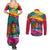 Grenada Independence Day Couples Matching Summer Maxi Dress and Long Sleeve Button Shirt Gwenad Bougainvillea Flowers - Wonder Print Shop