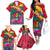 Grenada Independence Day Family Matching Off Shoulder Long Sleeve Dress and Hawaiian Shirt Gwenad Bougainvillea Flowers - Wonder Print Shop