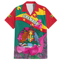 Grenada Independence Day Family Matching Puletasi Dress and Hawaiian Shirt Gwenad Bougainvillea Flowers - Wonder Print Shop