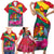 Grenada Independence Day Family Matching Short Sleeve Bodycon Dress and Hawaiian Shirt Gwenad Bougainvillea Flowers - Wonder Print Shop