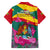 Grenada Independence Day Family Matching Short Sleeve Bodycon Dress and Hawaiian Shirt Gwenad Bougainvillea Flowers - Wonder Print Shop
