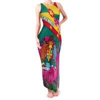 Grenada Independence Day Family Matching Tank Maxi Dress and Hawaiian Shirt Gwenad Bougainvillea Flowers - Wonder Print Shop