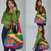 Grenada Independence Day Grocery Bag Gwenad Bougainvillea Flowers