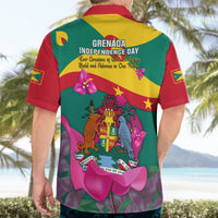 Grenada Independence Day Hawaiian Shirt Gwenad Bougainvillea Flowers - Wonder Print Shop