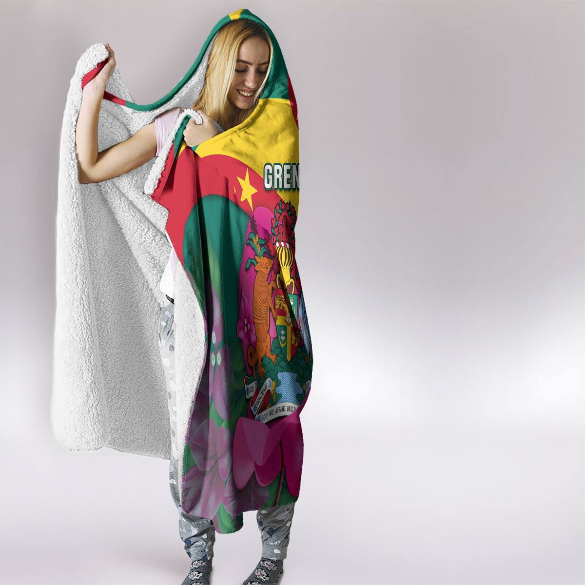 grenada-independence-day-hooded-blanket-gwenad-bougainvillea-flowers