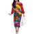 Grenada Independence Day Off The Shoulder Long Sleeve Dress Gwenad Bougainvillea Flowers - Wonder Print Shop