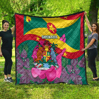 Grenada Independence Day Quilt Gwenad Bougainvillea Flowers - Wonder Print Shop