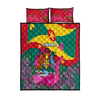 Grenada Independence Day Quilt Bed Set Gwenad Bougainvillea Flowers - Wonder Print Shop