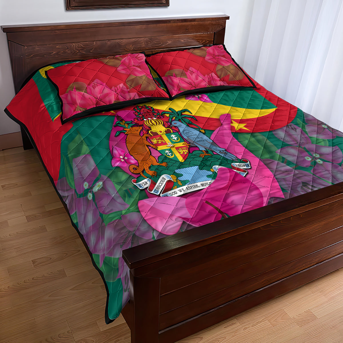 Grenada Independence Day Quilt Bed Set Gwenad Bougainvillea Flowers - Wonder Print Shop