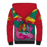 Grenada Independence Day Sherpa Hoodie Gwenad Bougainvillea Flowers - Wonder Print Shop
