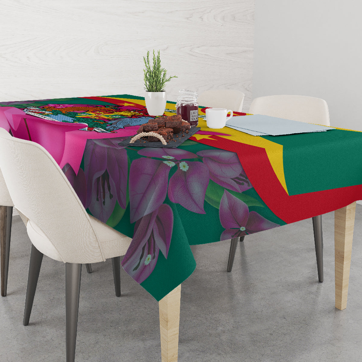 Grenada Independence Day Tablecloth Gwenad Bougainvillea Flowers - Wonder Print Shop