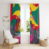 Grenada Independence Day Window Curtain Gwenad Bougainvillea Flowers - Wonder Print Shop