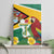 Guyana Republic Day Canvas Wall Art Scarlet Macaw With Map Tropical Style
