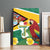 Guyana Republic Day Canvas Wall Art Scarlet Macaw With Map Tropical Style