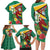 Guyana Republic Day Family Matching Long Sleeve Bodycon Dress and Hawaiian Shirt Scarlet Macaw With Map Tropical Style