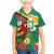 Guyana Republic Day Family Matching Mermaid Dress and Hawaiian Shirt Scarlet Macaw With Map Tropical Style