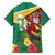 Guyana Republic Day Family Matching Off The Shoulder Long Sleeve Dress and Hawaiian Shirt Scarlet Macaw With Map Tropical Style