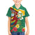 Guyana Republic Day Family Matching Off The Shoulder Long Sleeve Dress and Hawaiian Shirt Scarlet Macaw With Map Tropical Style