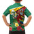 Guyana Republic Day Family Matching Off Shoulder Short Dress and Hawaiian Shirt Scarlet Macaw With Map Tropical Style