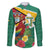 Guyana Republic Day Family Matching Off Shoulder Short Dress and Hawaiian Shirt Scarlet Macaw With Map Tropical Style