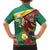 Guyana Republic Day Family Matching Short Sleeve Bodycon Dress and Hawaiian Shirt Scarlet Macaw With Map Tropical Style