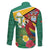 Guyana Republic Day Family Matching Short Sleeve Bodycon Dress and Hawaiian Shirt Scarlet Macaw With Map Tropical Style