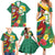 Guyana Republic Day Family Matching Summer Maxi Dress and Hawaiian Shirt Scarlet Macaw With Map Tropical Style