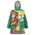Guyana Republic Day Wearable Blanket Hoodie Scarlet Macaw With Map Tropical Style - Wonder Print Shop