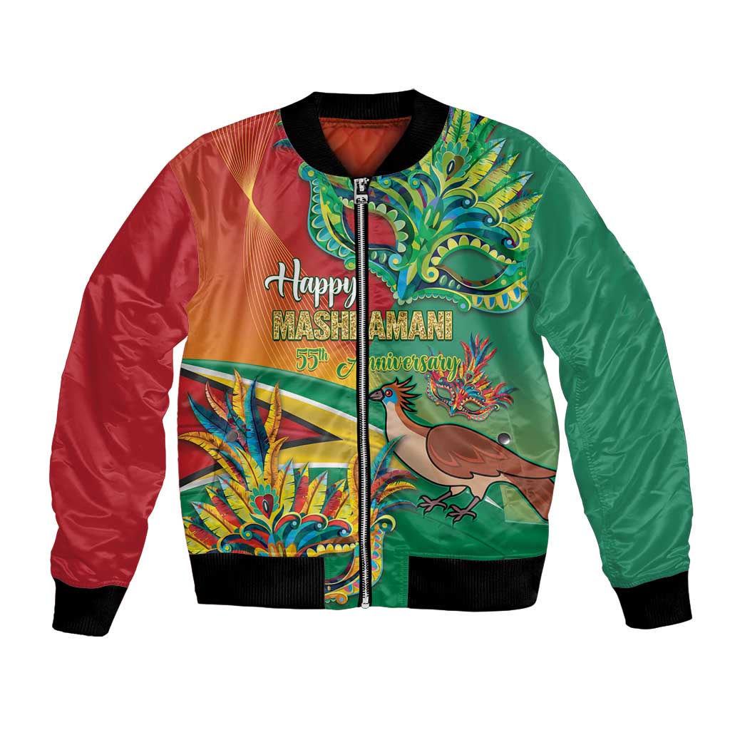 Guyana Republic Day Bomber Jacket Happy Mashramani 55th Anniversary