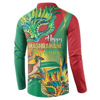 Guyana Republic Day Button Sweatshirt Happy Mashramani 55th Anniversary