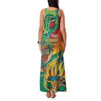 Guyana Republic Day Family Matching Tank Maxi Dress and Hawaiian Shirt Happy Mashramani 55th Anniversary
