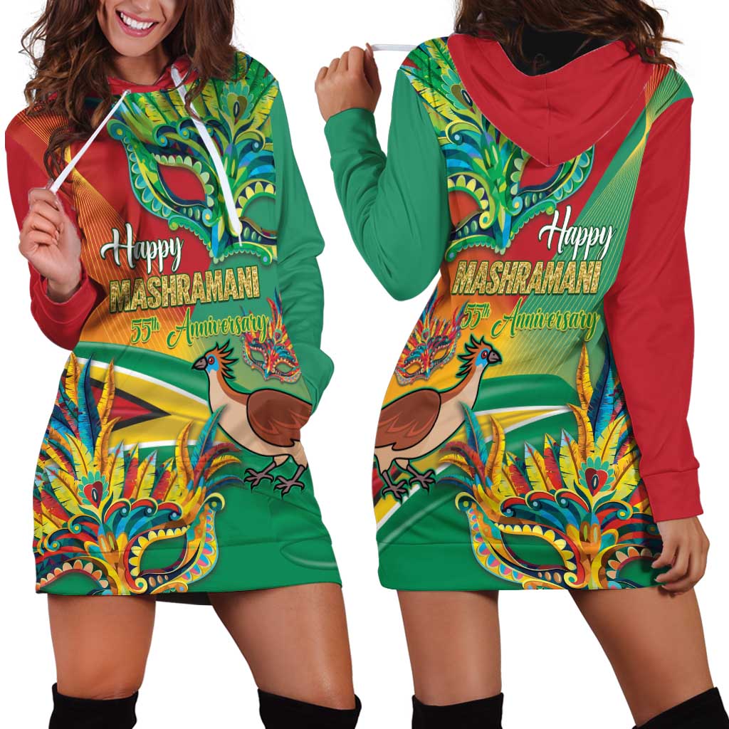 Guyana Republic Day Hoodie Dress Happy Mashramani 55th Anniversary